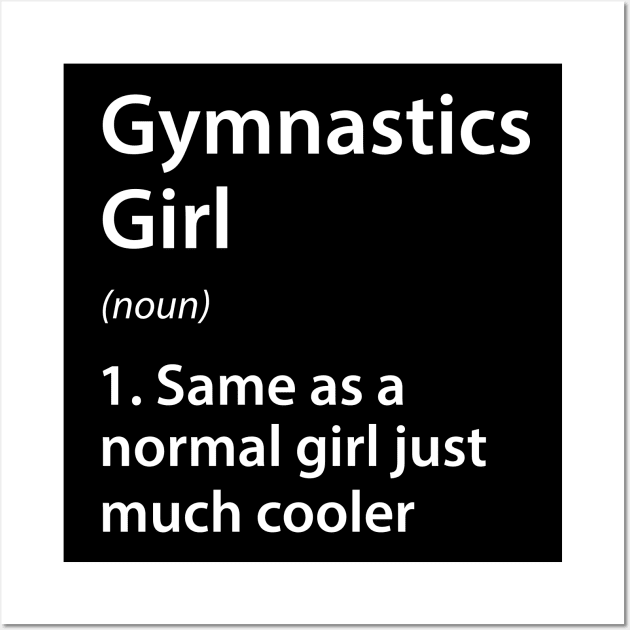 Gymnastics Girl Definition Wall Art by DragonTees